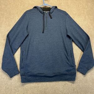 Travis Mathew Creature Comforts Hoodie Men's Small 1/4 Zip Pullover Navy Modal